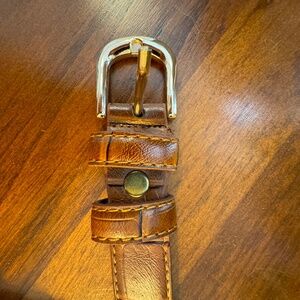 Vintage Cognac Crocodile Belt
